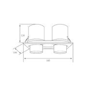 Twin Square Snoot 2x10W Feature Downlight gallery detail image