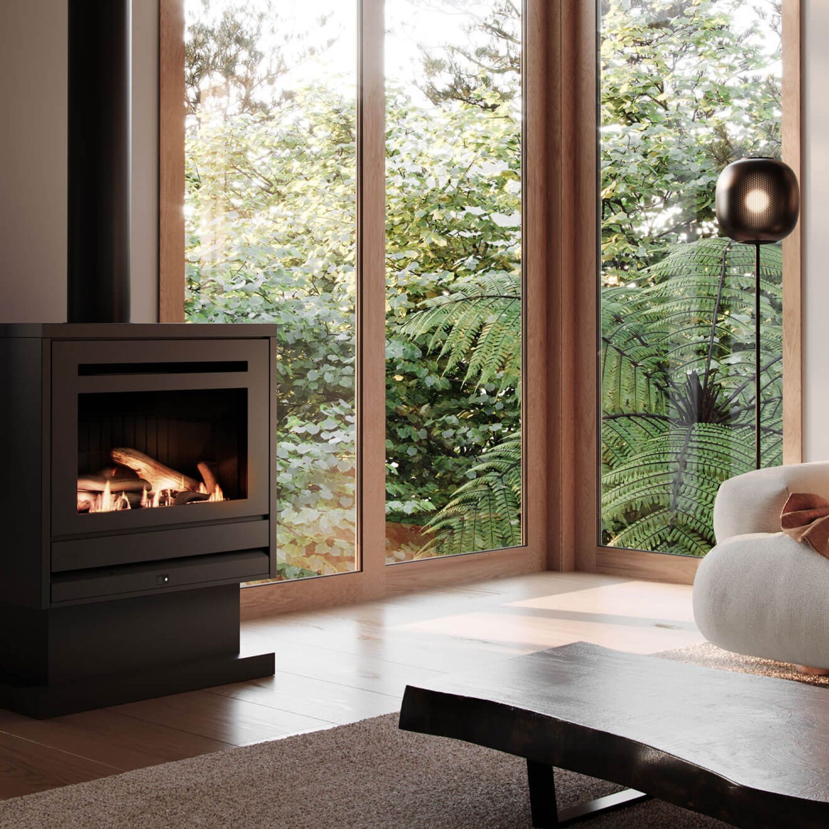 Novo Freestanding Gas Fireplace gallery detail image