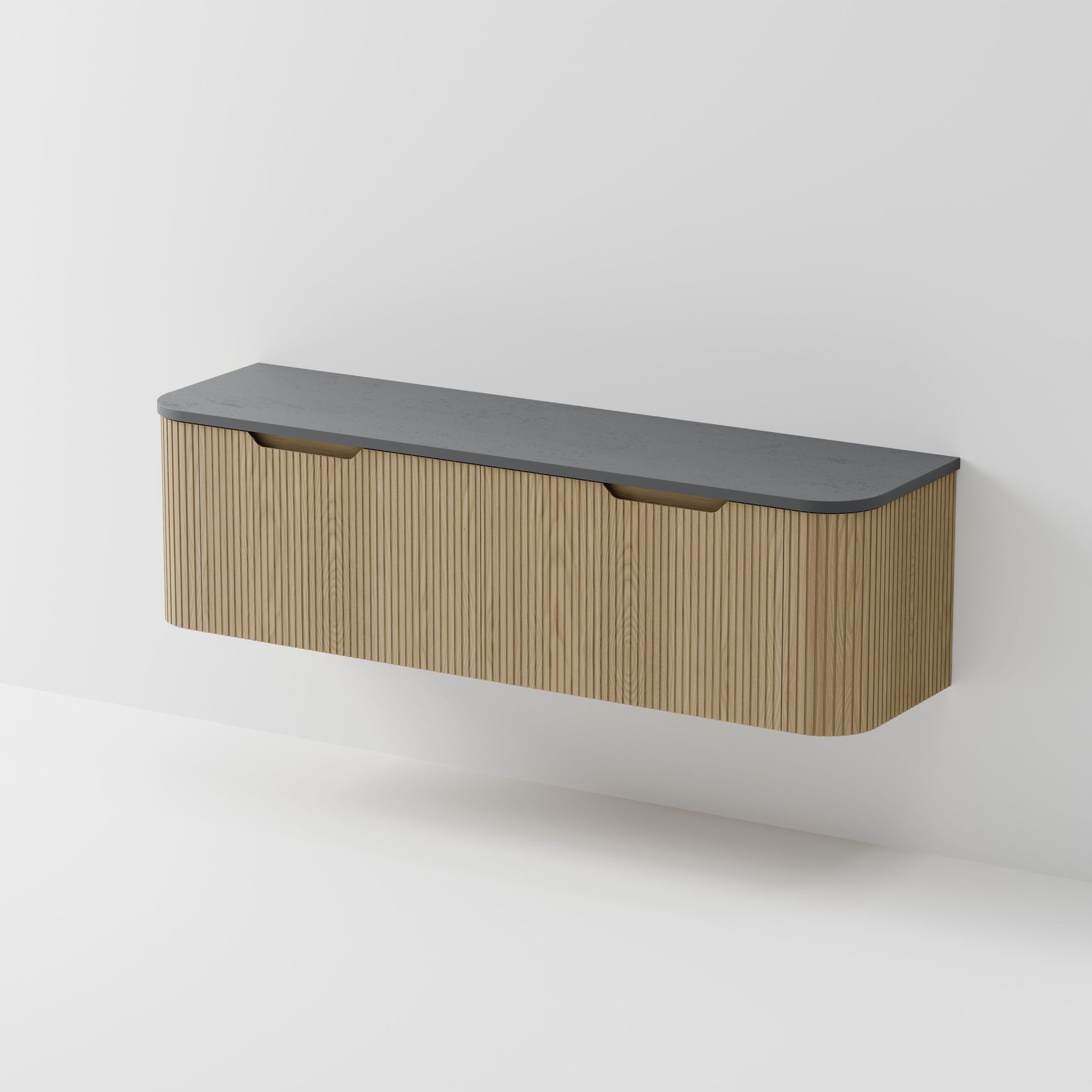 Sora 1800DB Vanity | Concrete Slab Top gallery detail image