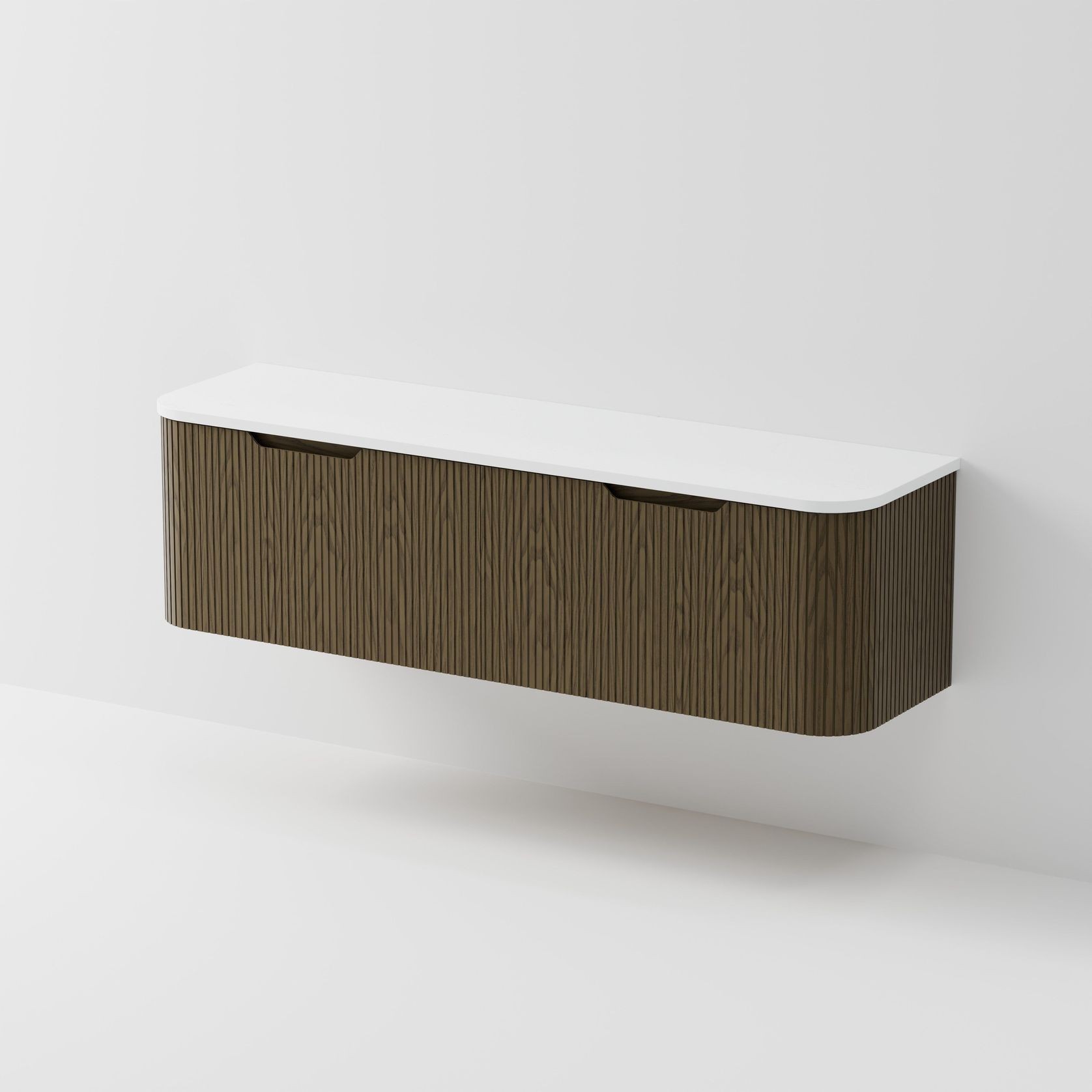 Sora 1800DB Vanity | Concrete Slab Top gallery detail image