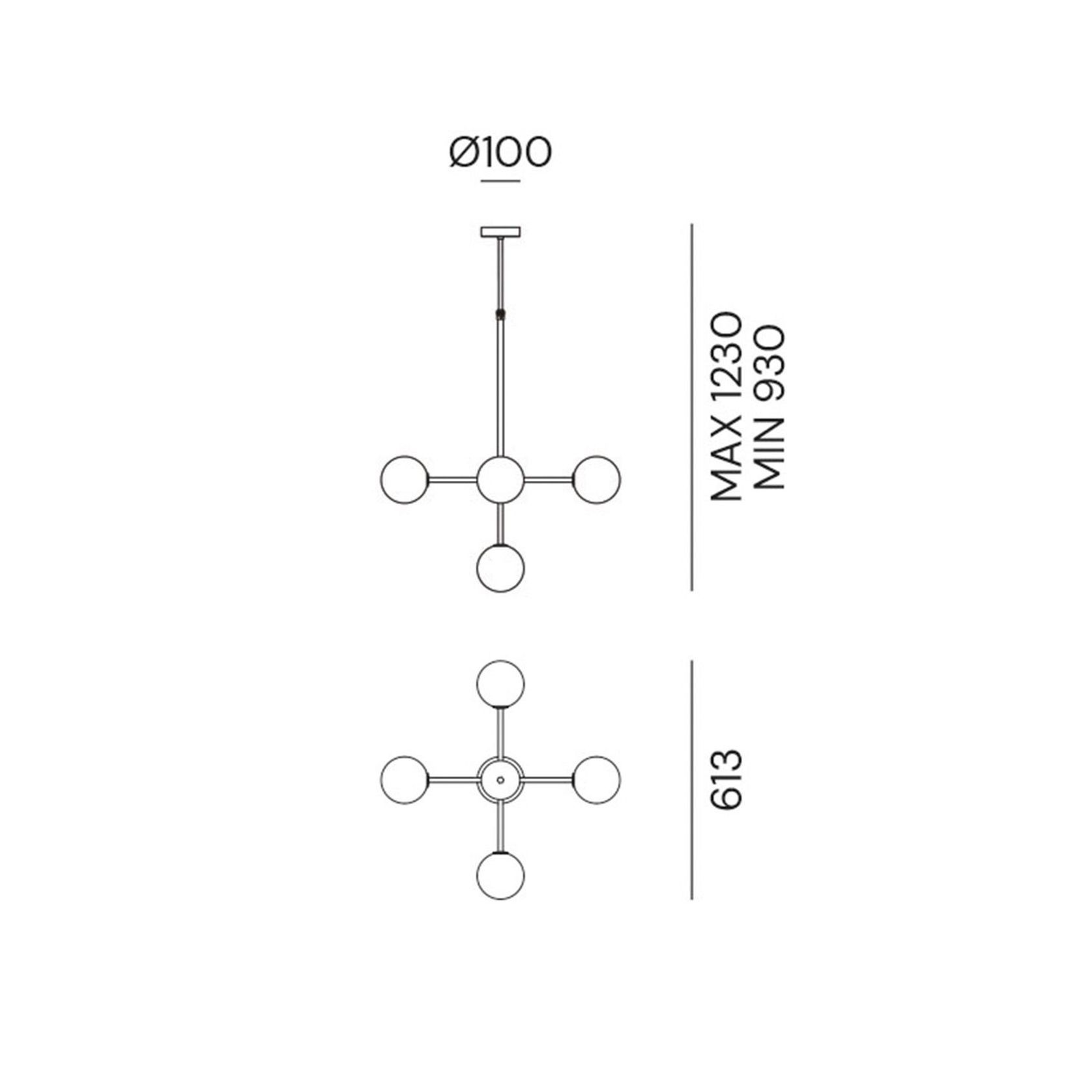 Molecola 5lt Pendant Light gallery detail image