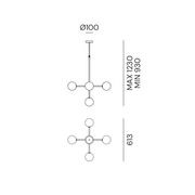 Molecola 5lt Pendant Light gallery detail image