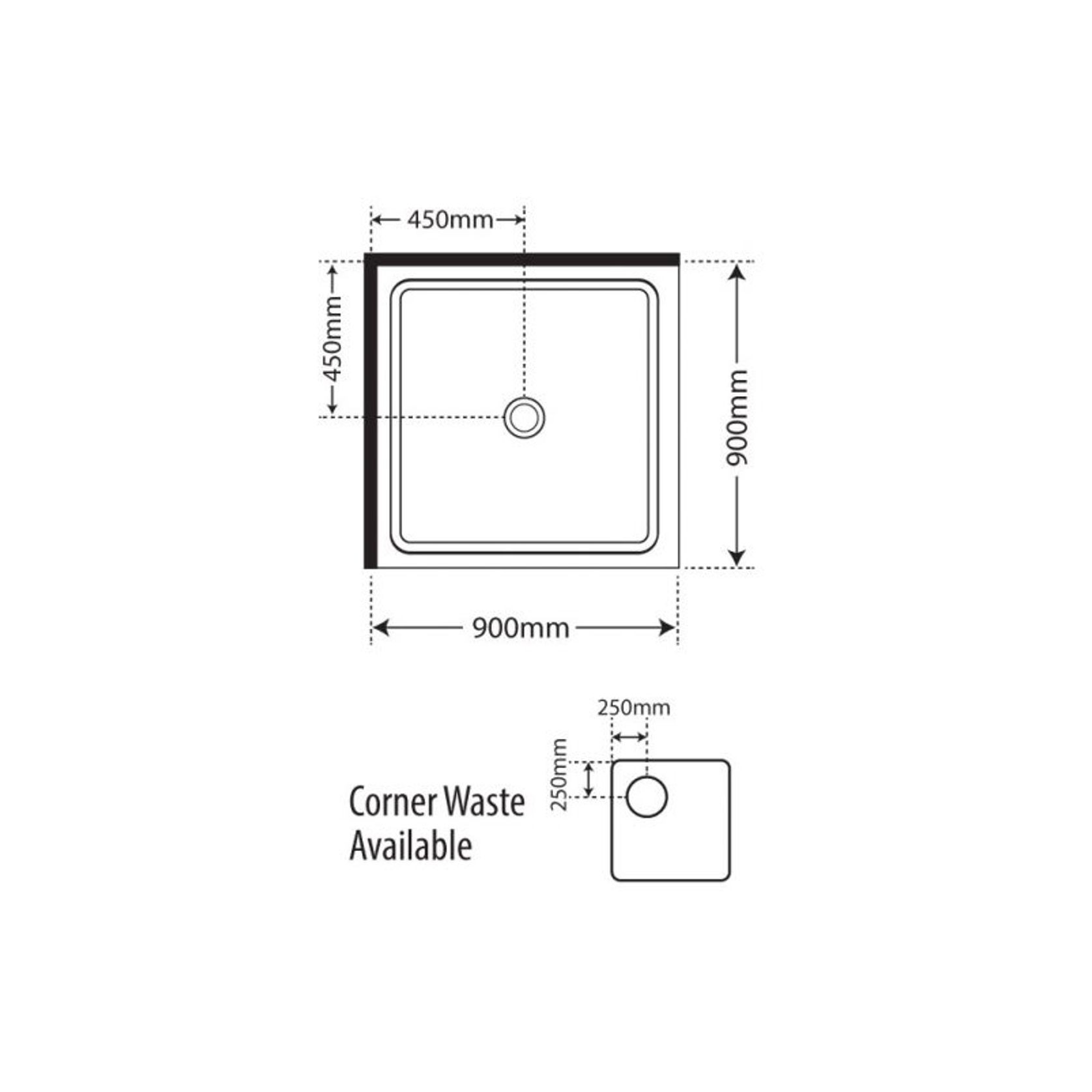 Frameless Pivot Square 900 gallery detail image