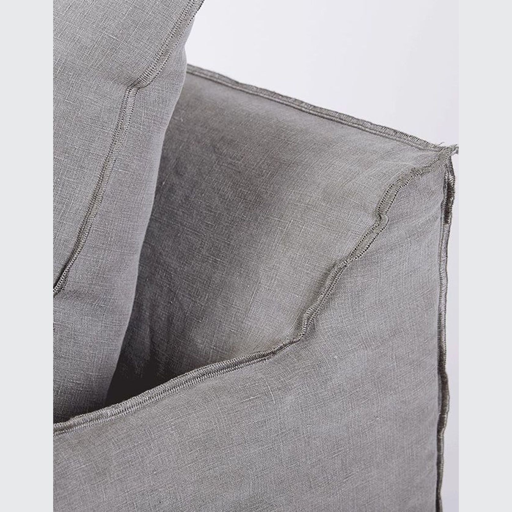 Montauk Slipcover Chair - Stone gallery detail image