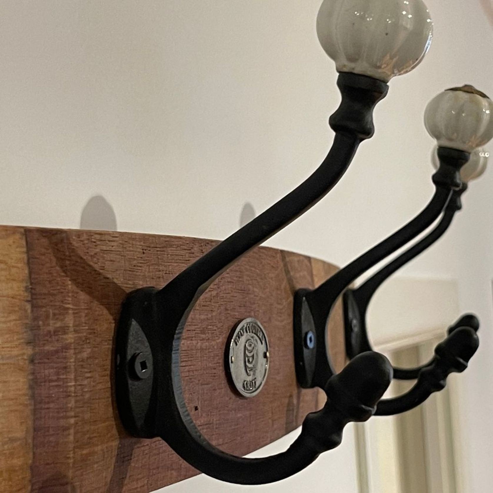 Wall Mounted Wine Barrel Stave Coat Rack gallery detail image