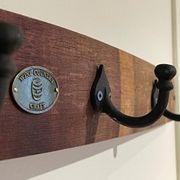 Wall Mounted Wine Barrel Stave Coat Rack gallery detail image