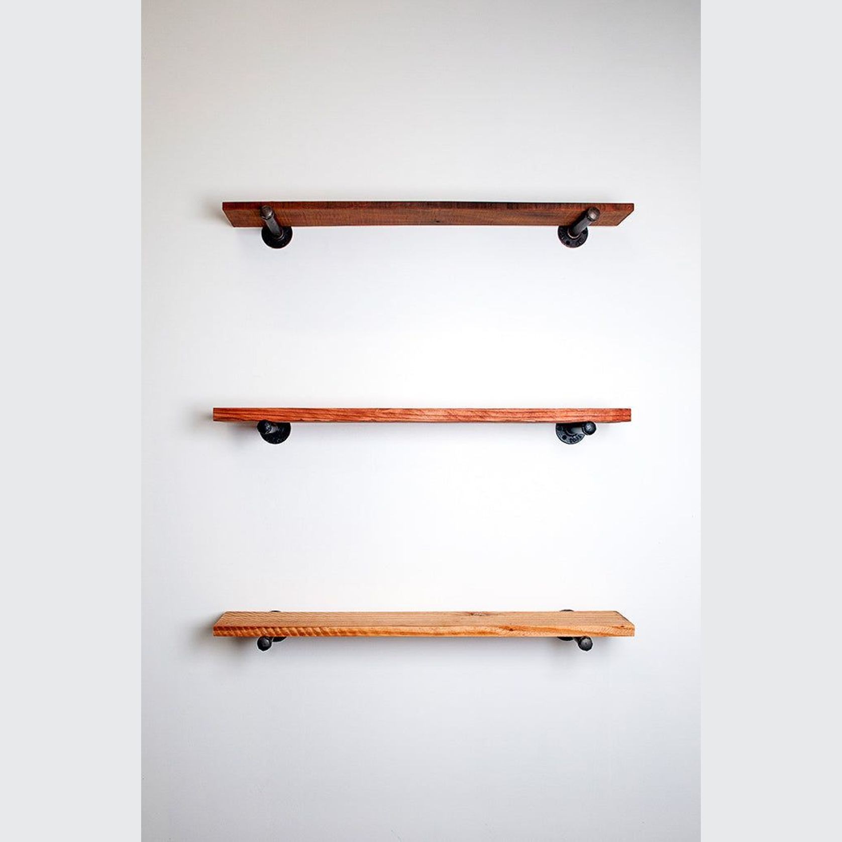 Macrocarpa Industrial Pipe Shelf 20cm gallery detail image