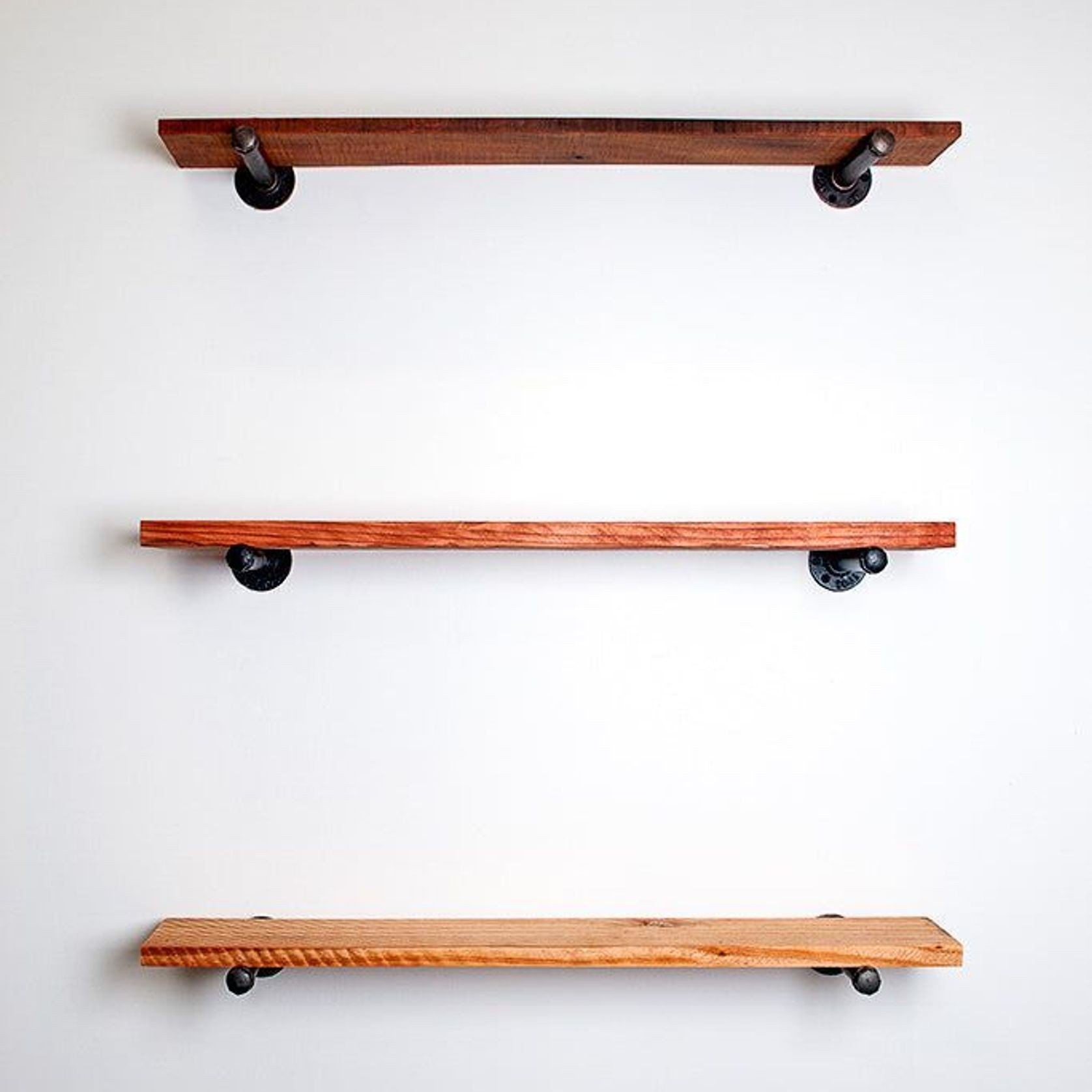 Macrocarpa Industrial Pipe Shelf 20cm gallery detail image