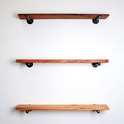 Macrocarpa Industrial Pipe Shelf 20cm gallery detail image