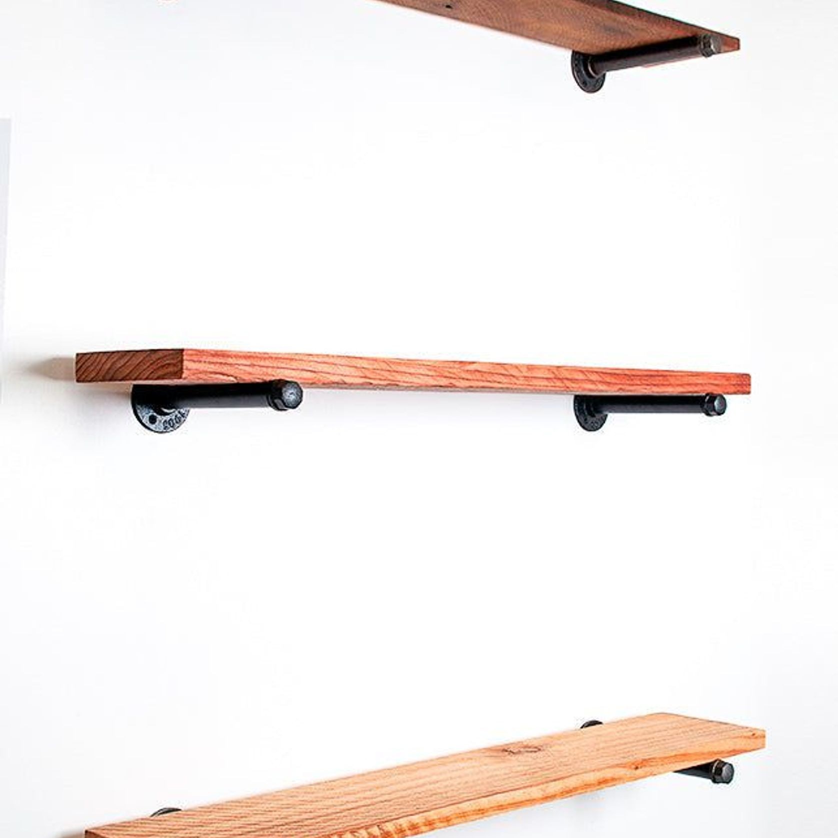 Macrocarpa Industrial Pipe Shelf 15cm gallery detail image