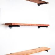 Macrocarpa Industrial Pipe Shelf 15cm gallery detail image