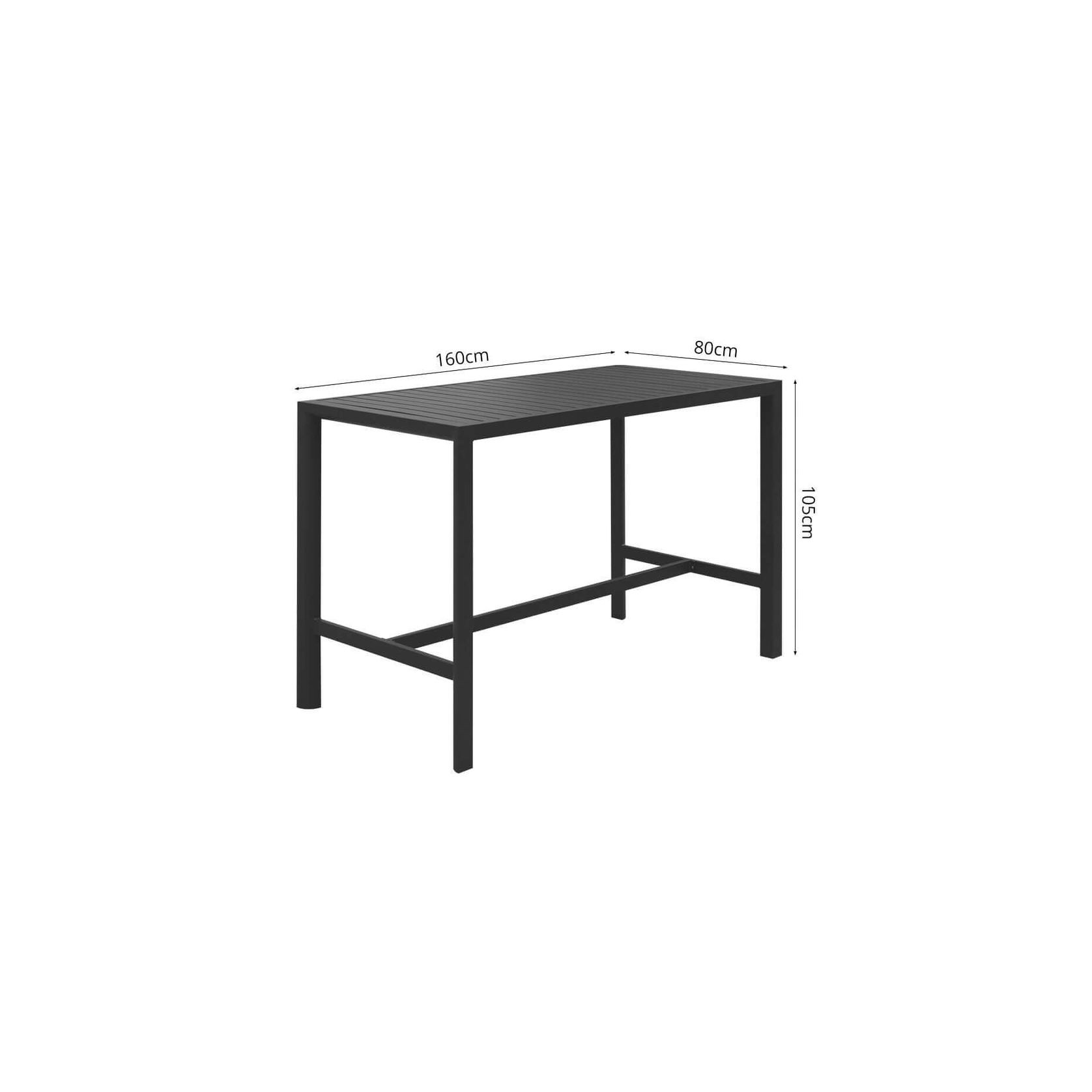 Stratus Outdoor Aluminium Bar Leaner Table gallery detail image