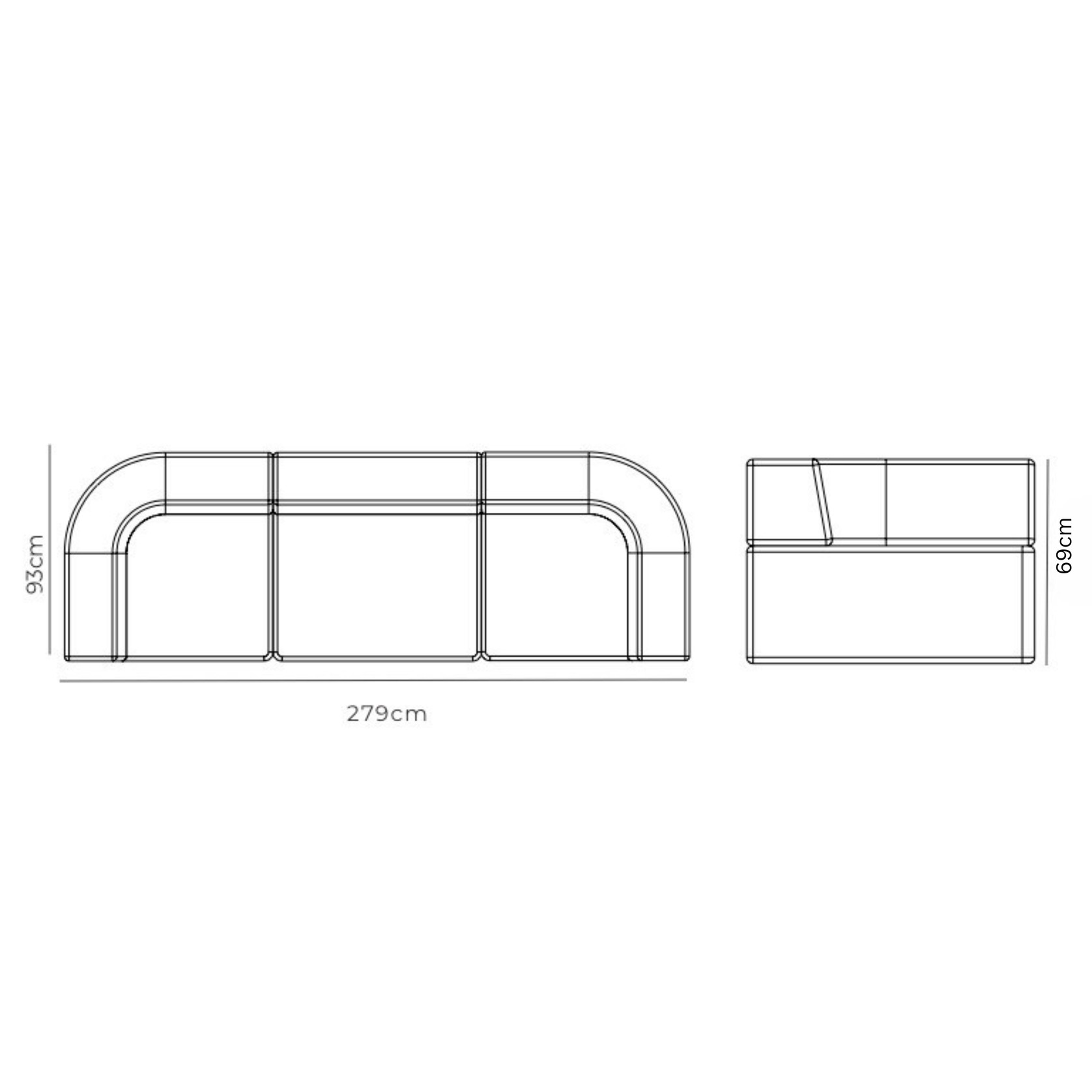 Stretch 4 Seater Sofa - Corduroy Cocoa gallery detail image