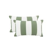 Stripe Olive Lumber Outdoor Cushion 30 x 50 gallery detail image