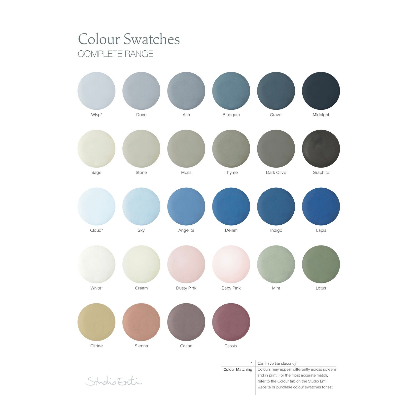 Colour Swatches gallery detail image