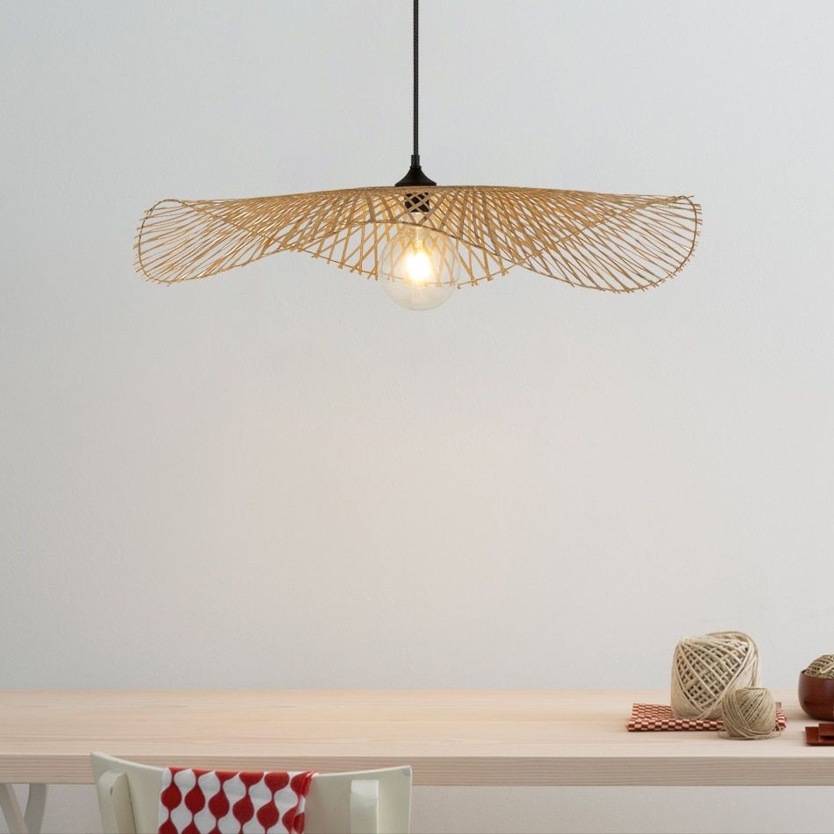 Wave Pendant Light - 850 (Natural) gallery detail image