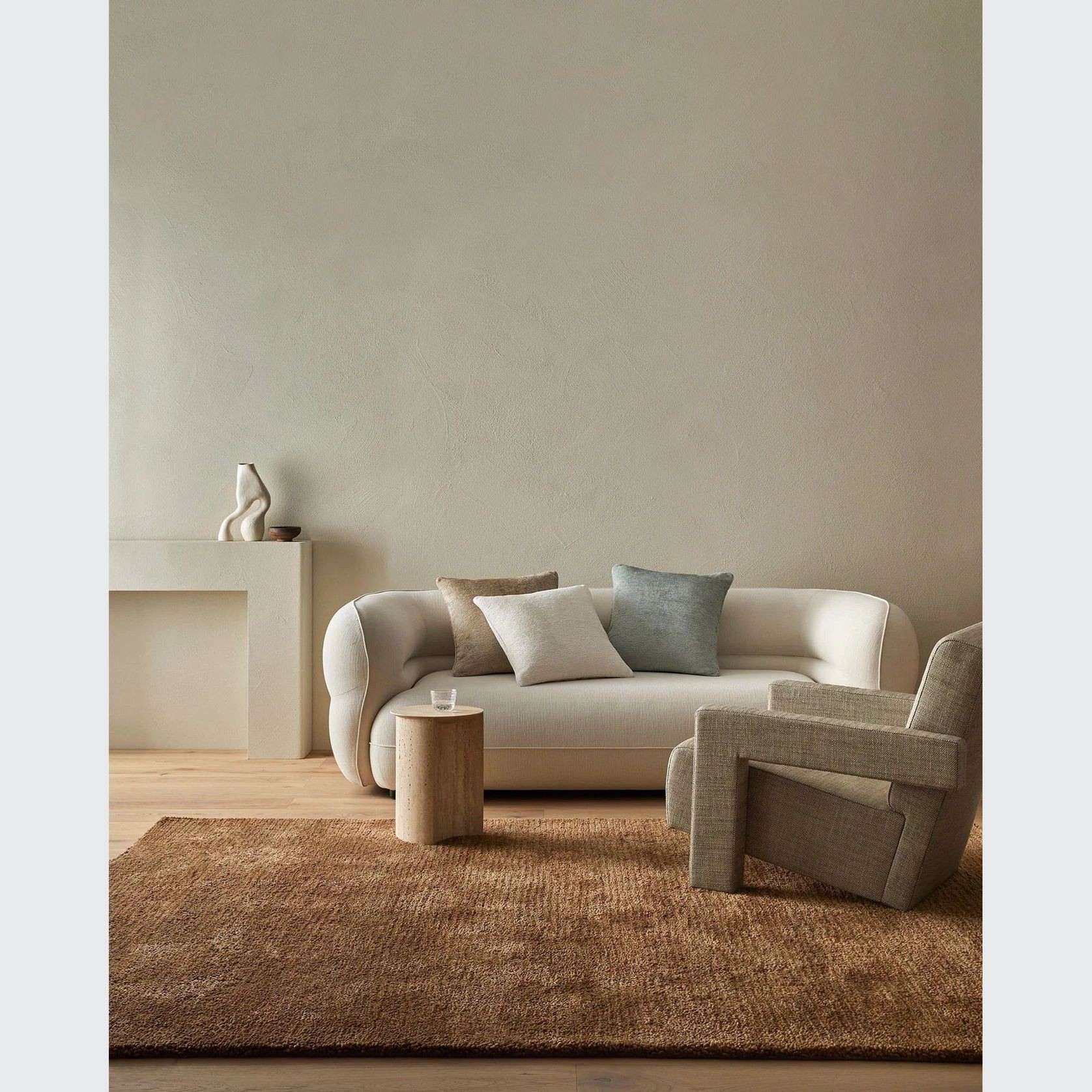 Weave Home Tempo Cushion - Pearl | 50 x 50cm gallery detail image