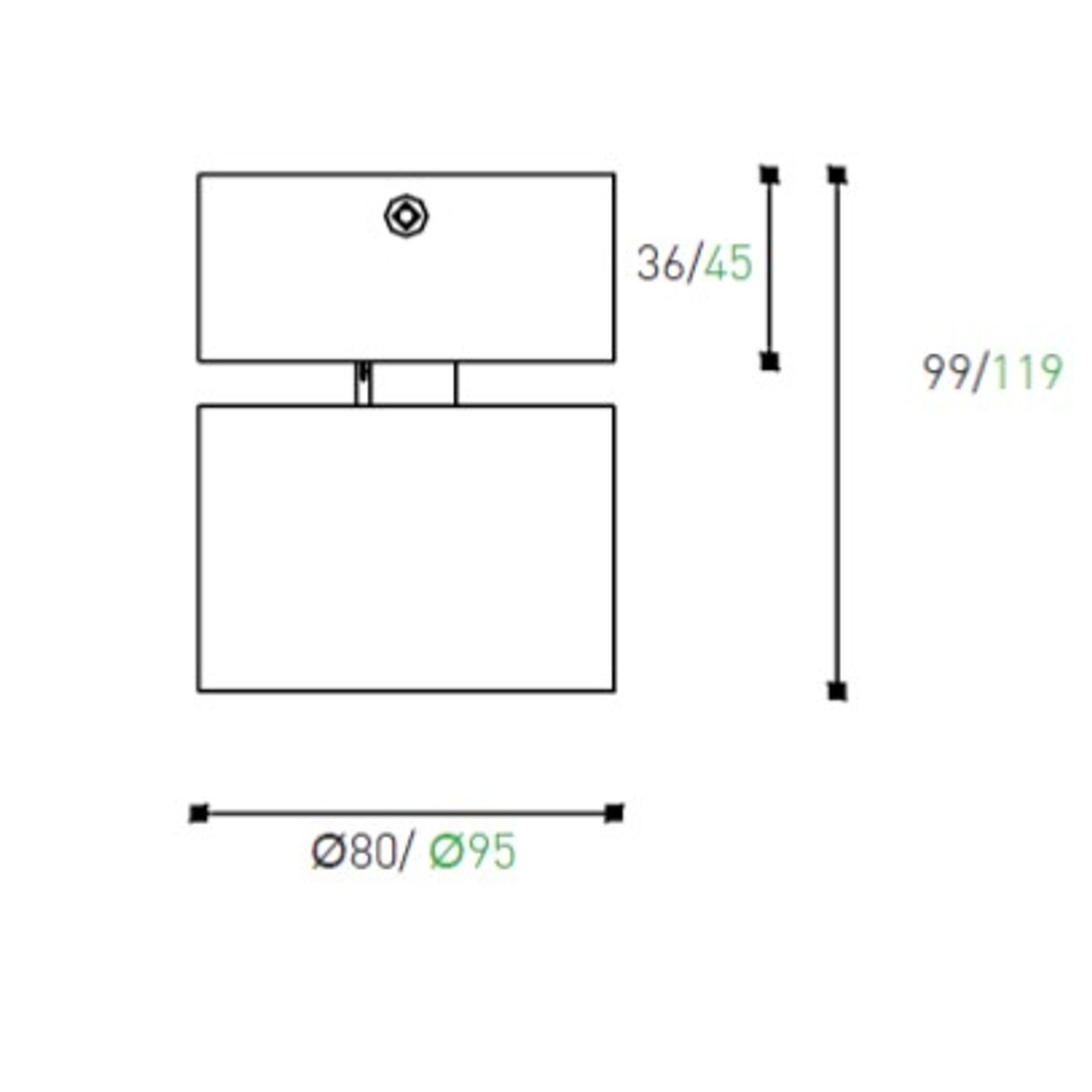 Omni Directional Can Light Surface Mounted Short gallery detail image
