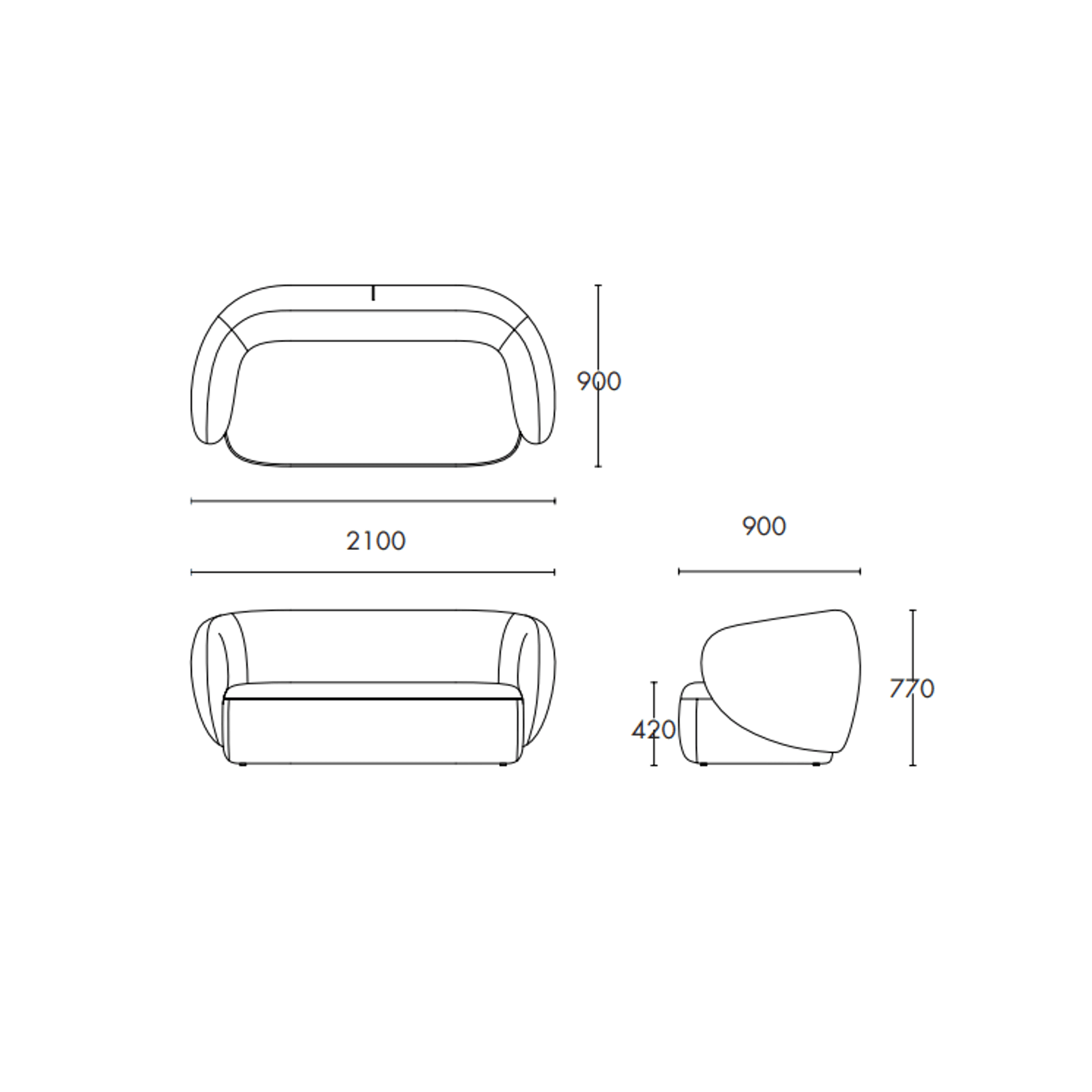 Swell 3 Seater Sofa gallery detail image