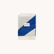 Maison Deux Swirl - Cobalt White | Large Reversible Wool Throw gallery detail image