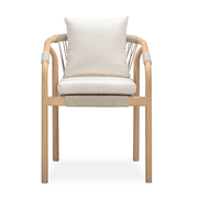 Burnett Outdoor Dining Chair - Eucalyptus / Beige gallery detail image