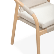 Burnett Outdoor Dining Chair - Eucalyptus / Beige gallery detail image