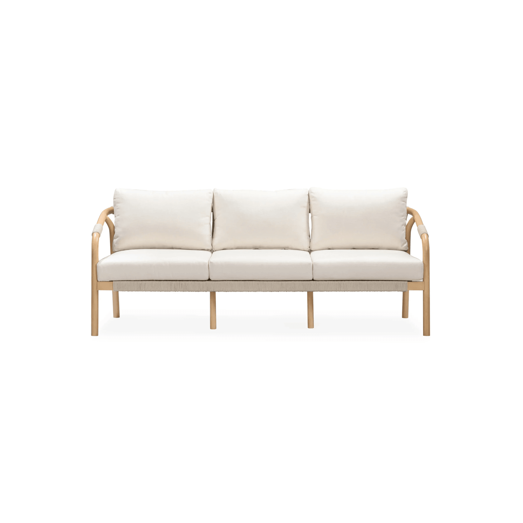 Burnett Outdoor 3 Seater Sofa - Eucalyptus / Beige gallery detail image