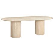 Arlie Outdoor Dining Table 240cm - Travertine Finish gallery detail image