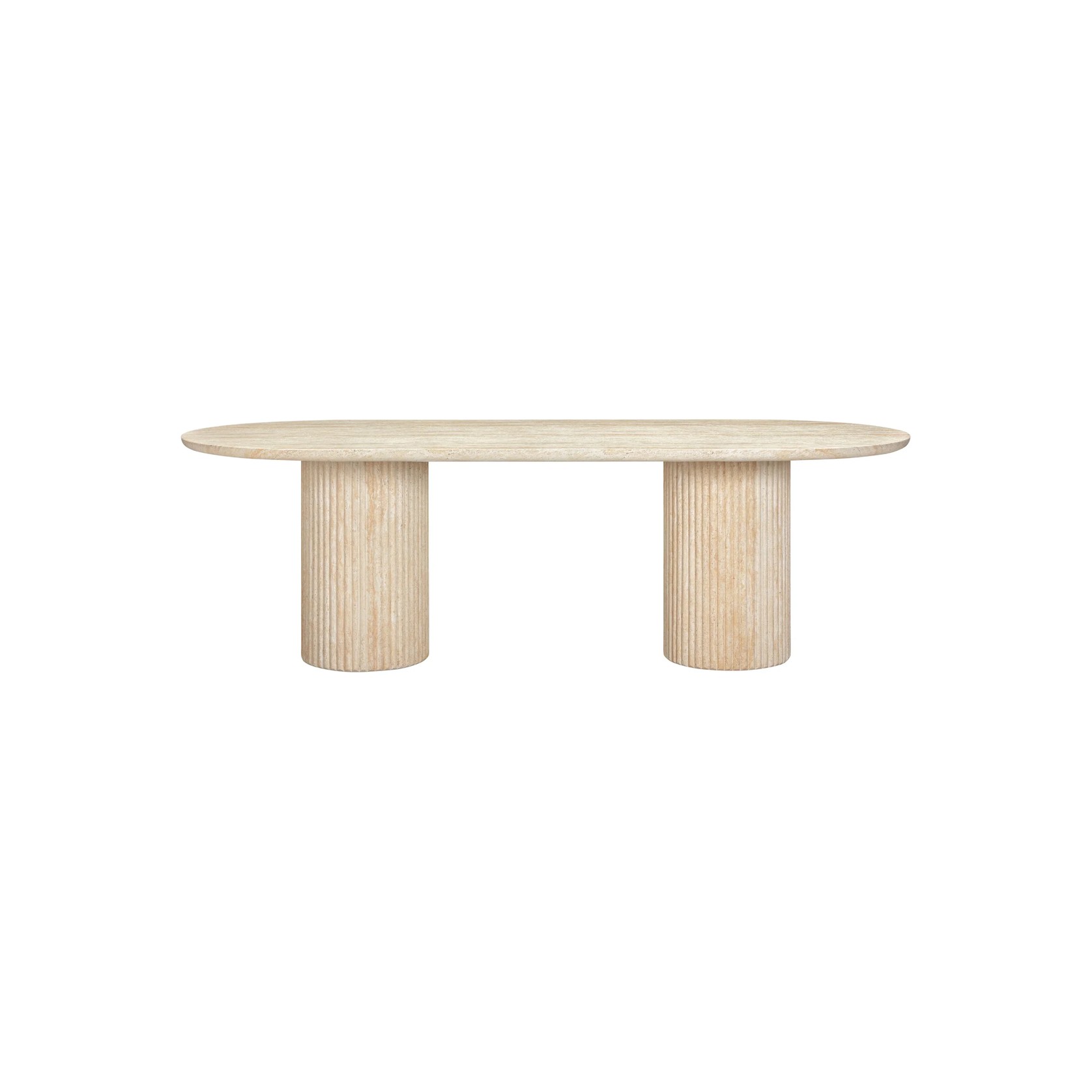 Arlie Outdoor Dining Table 240cm - Travertine Finish gallery detail image