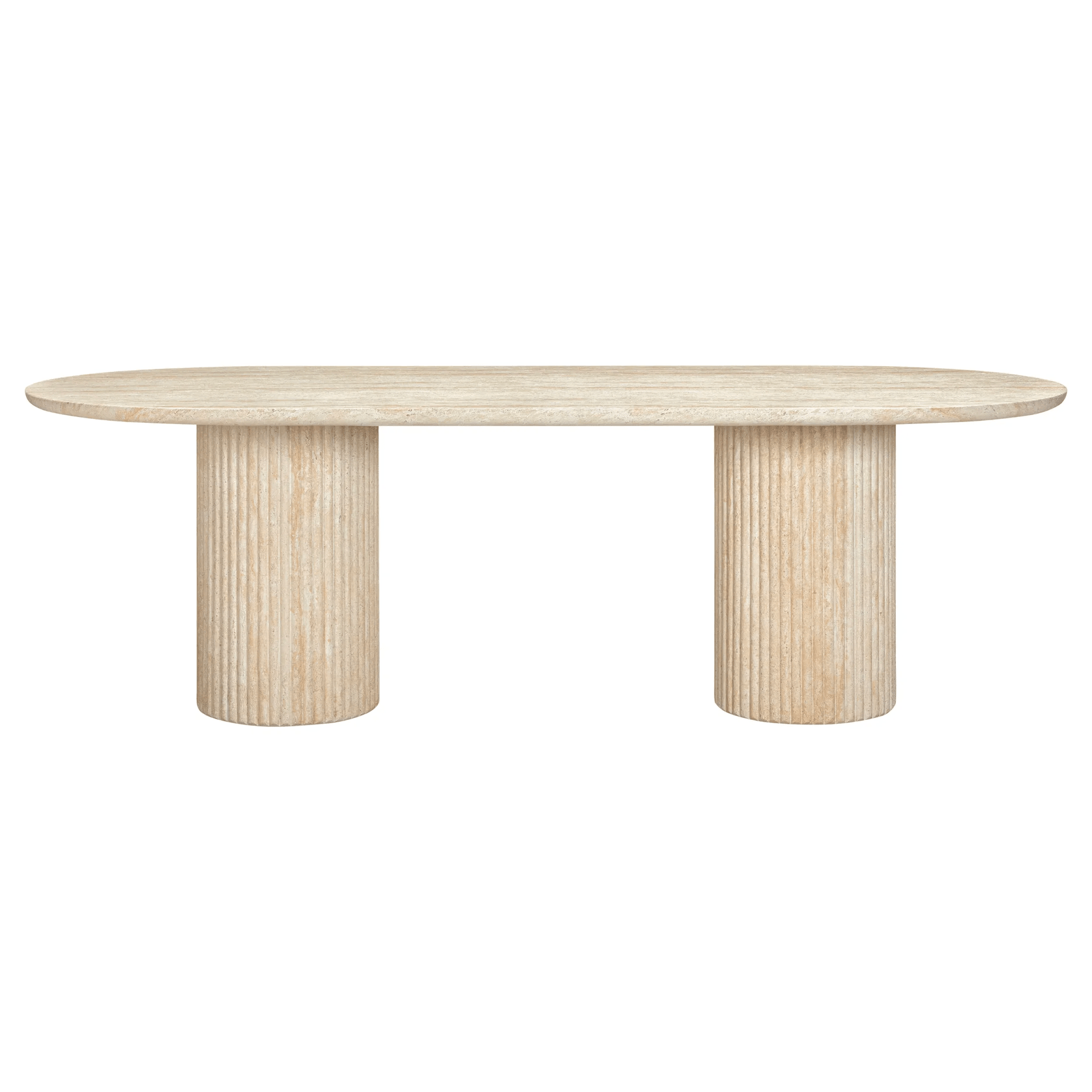 Arlie Outdoor Dining Table 240cm - Travertine Finish gallery detail image