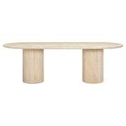 Arlie Outdoor Dining Table 240cm - Travertine Finish gallery detail image