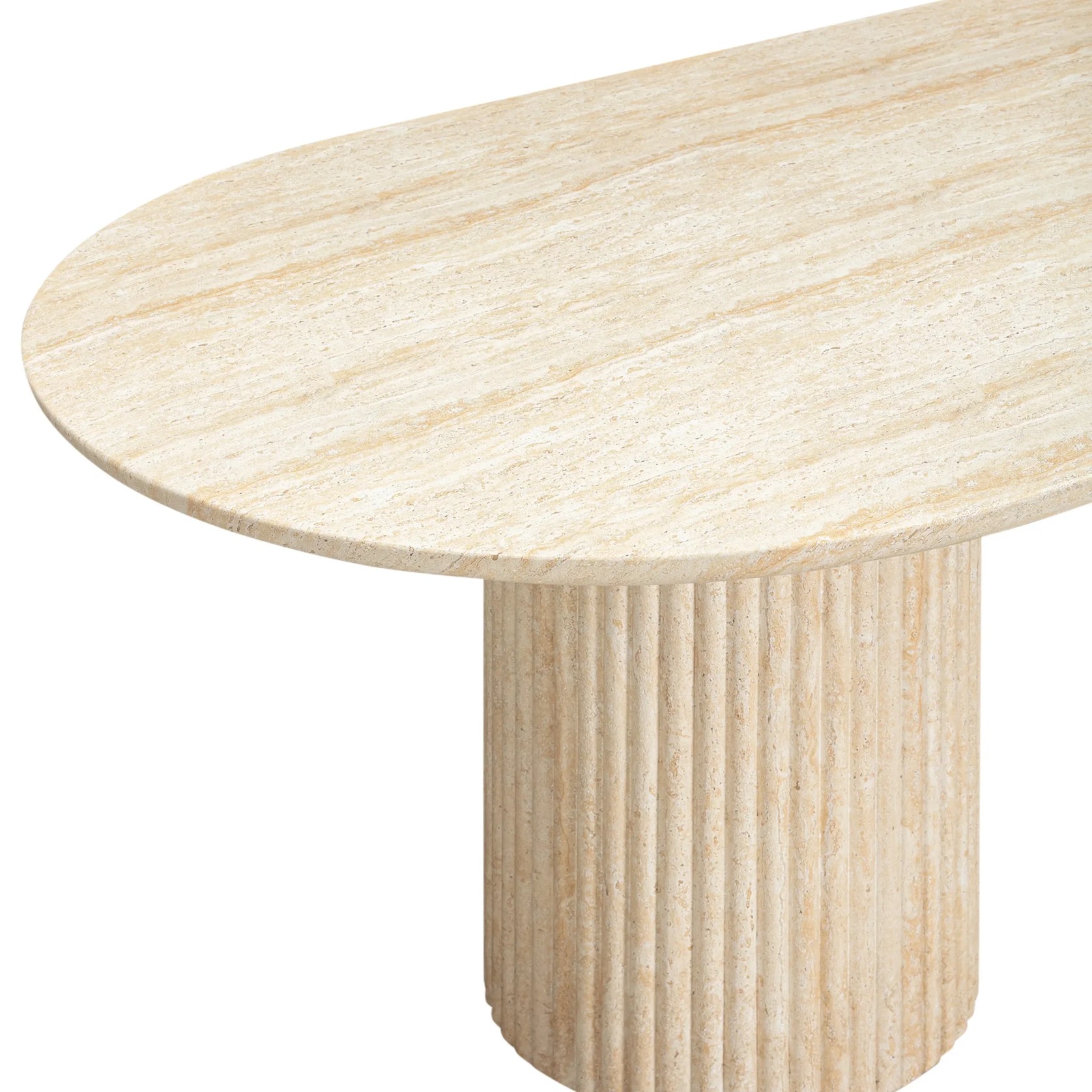 Arlie Outdoor Dining Table 240cm - Travertine Finish gallery detail image