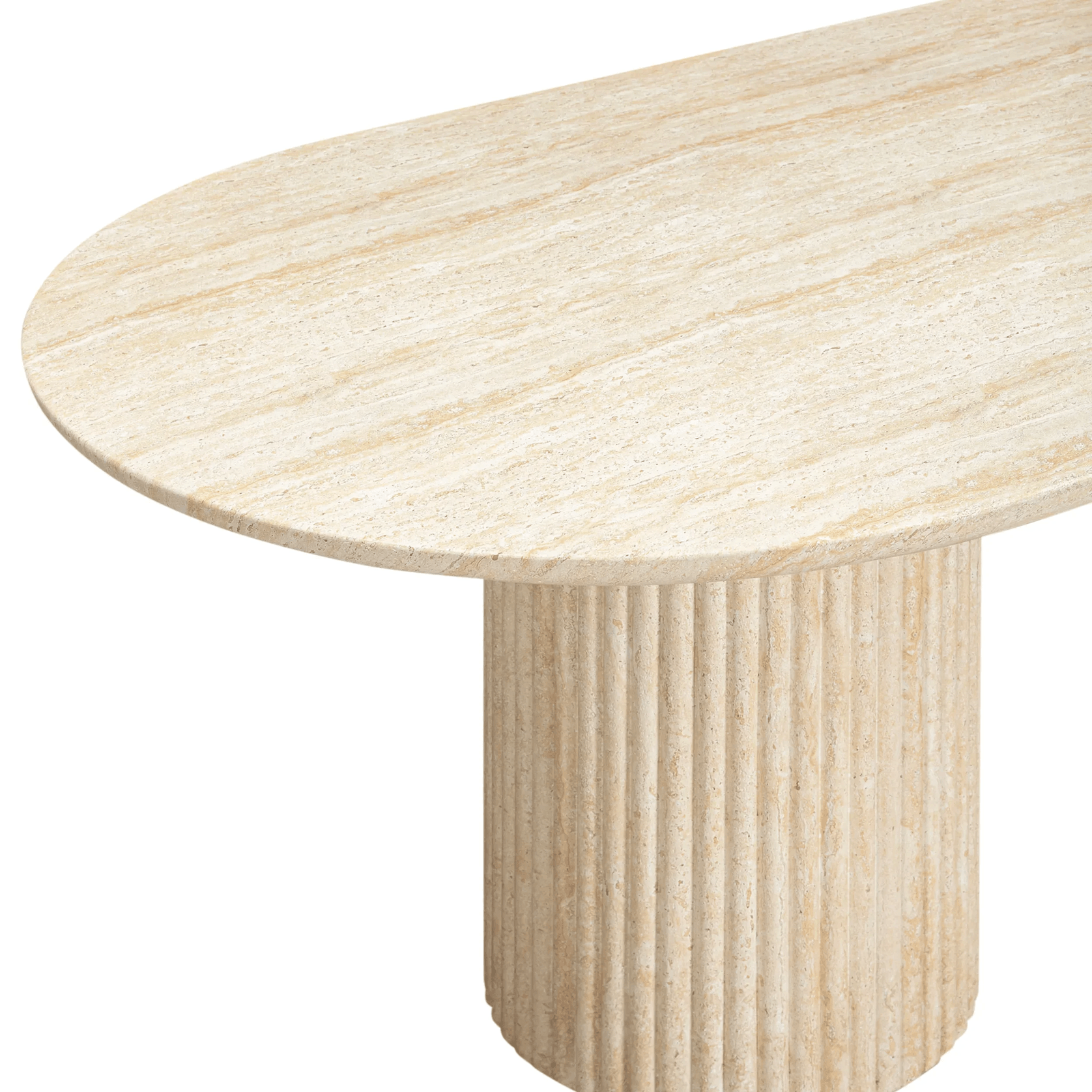 Arlie Outdoor Dining Table 240cm - Travertine Finish gallery detail image