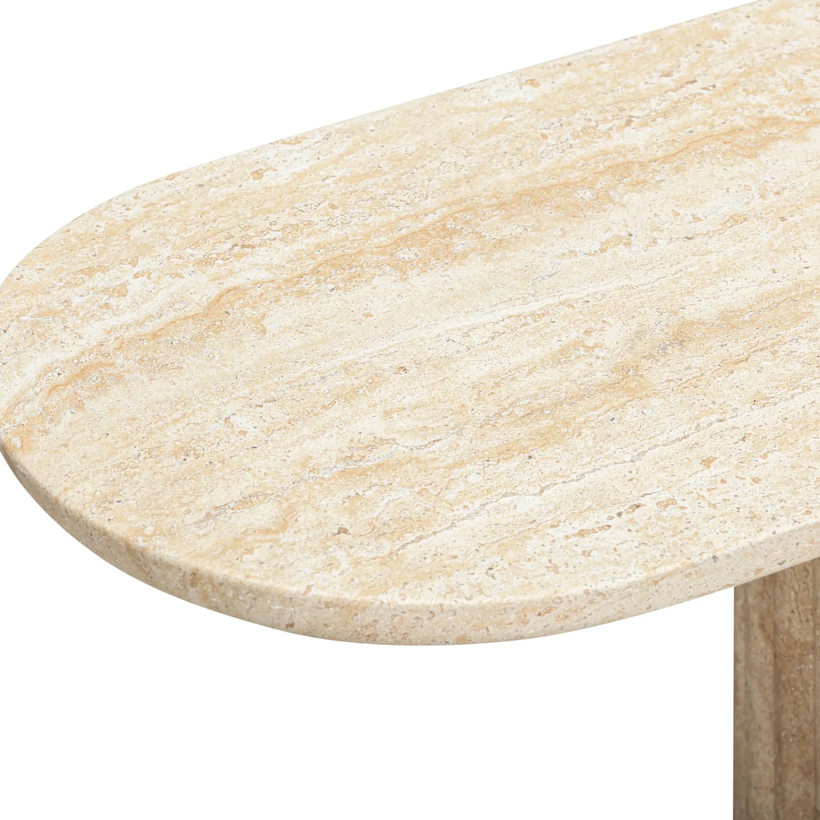 Arlie Outdoor Dining Bench 220cm - Travertine Finish gallery detail image