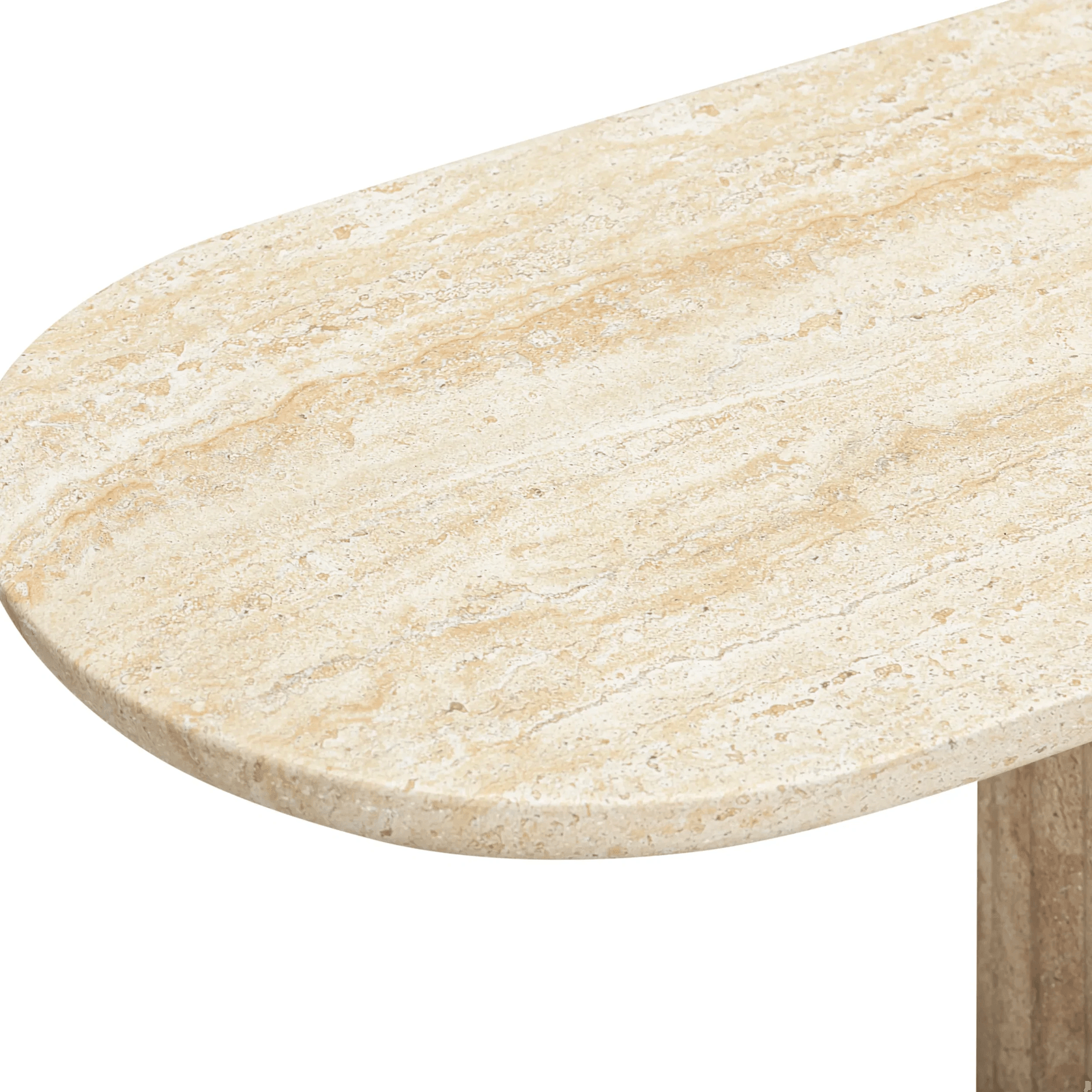 Arlie Outdoor Dining Bench 220cm - Travertine Finish gallery detail image