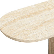 Arlie Outdoor Dining Bench 220cm - Travertine Finish gallery detail image