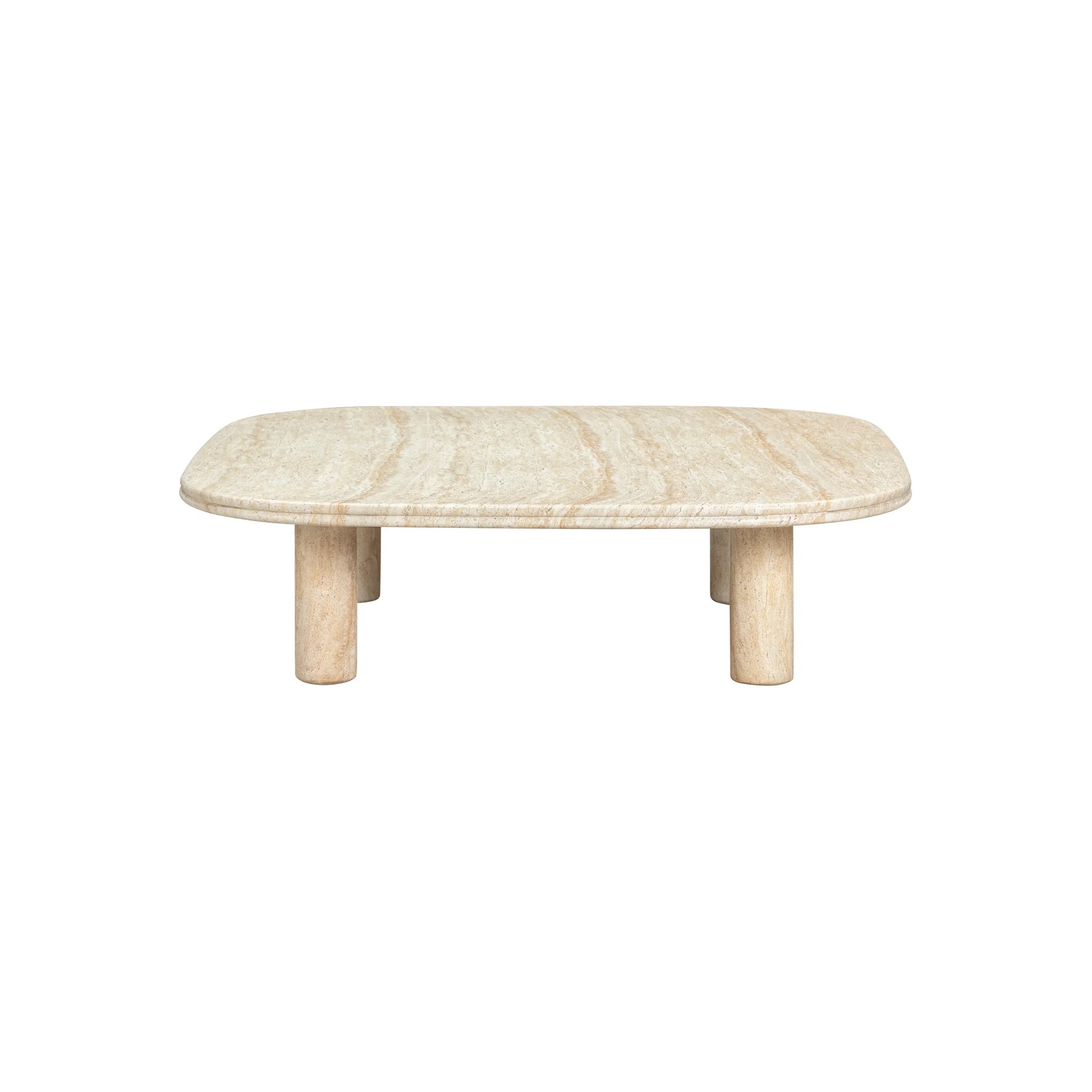 Reed Outdoor Coffee Table - Travertine Finish gallery detail image