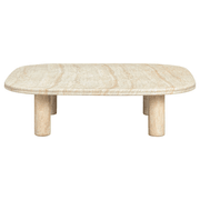 Reed Outdoor Coffee Table - Travertine Finish gallery detail image