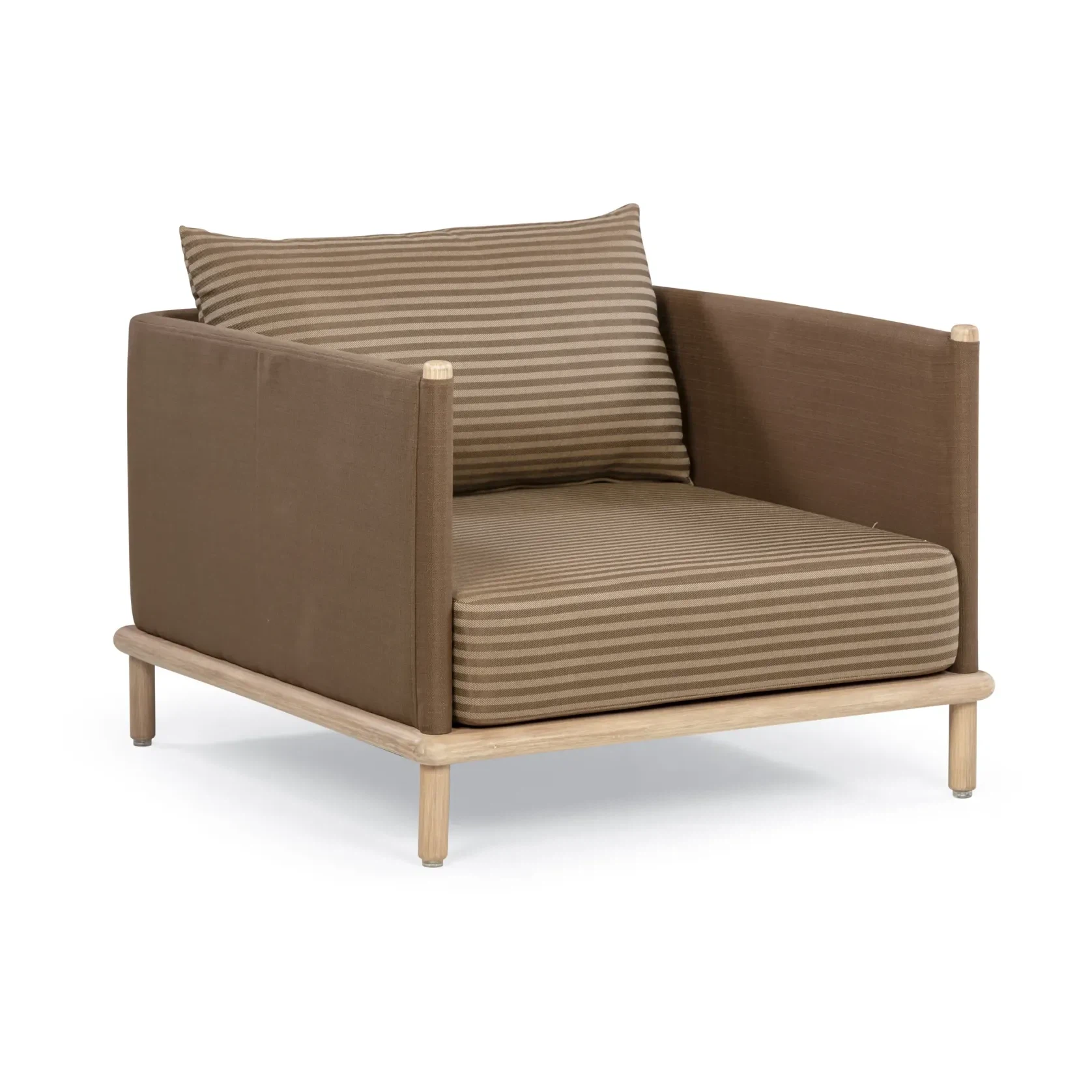 Lonnie Outdoor Armchair - Pebble Stripe gallery detail image
