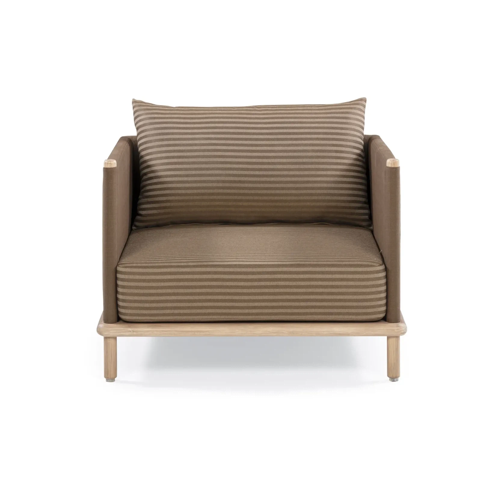 Lonnie Outdoor Armchair - Pebble Stripe gallery detail image