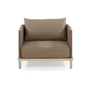 Lonnie Outdoor Armchair - Pebble Stripe gallery detail image