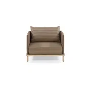 Lonnie Outdoor Armchair - Pebble Stripe gallery detail image