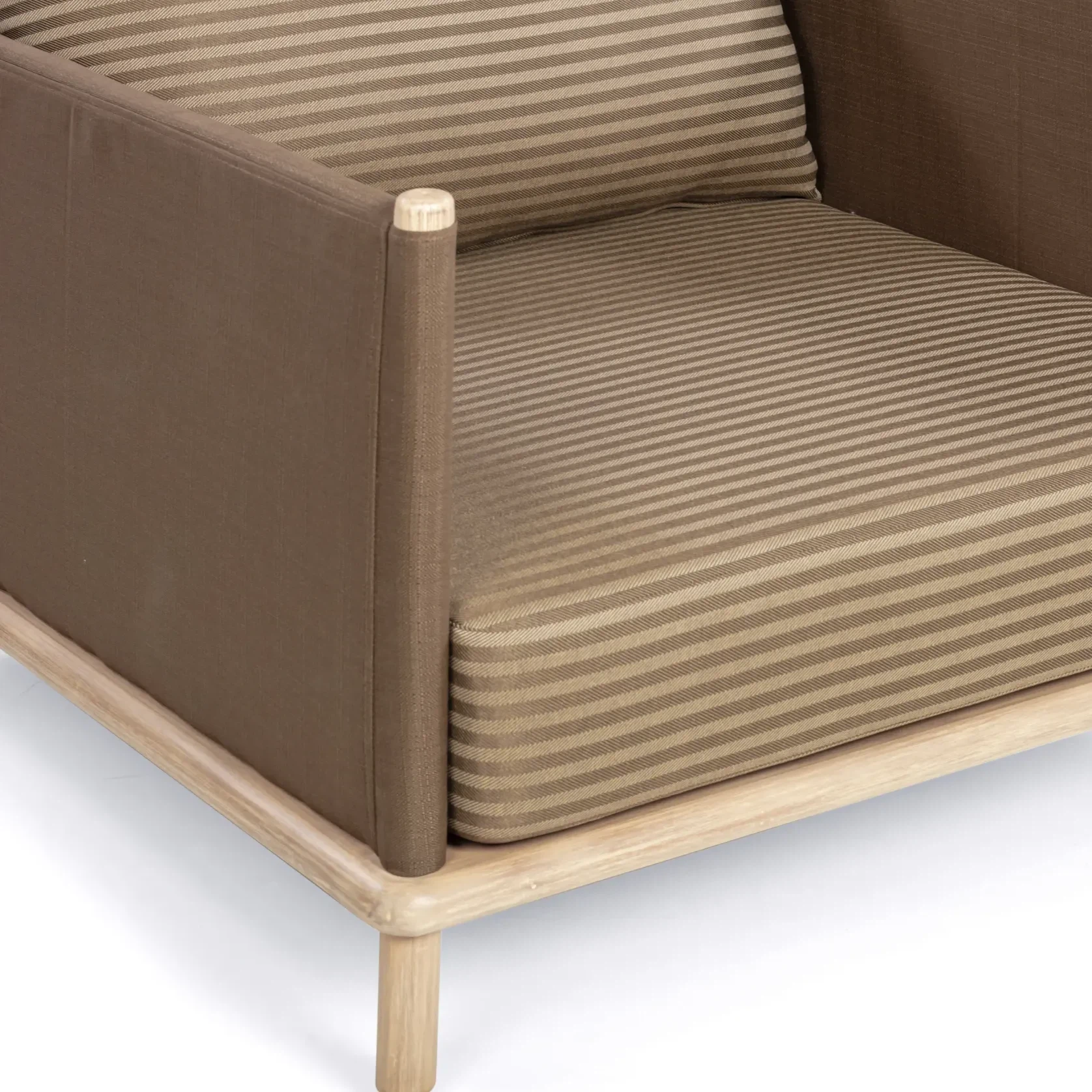 Lonnie Outdoor Armchair - Pebble Stripe gallery detail image