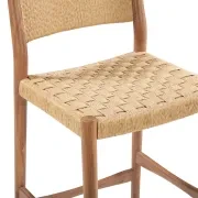 Pedro Outdoor Bar Stool 65cm - Deep Acacia gallery detail image