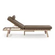 Indra Outdoor Sun Lounge - Pebble Stripe gallery detail image