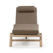 Indra Outdoor Sun Lounge - Pebble Stripe gallery detail image
