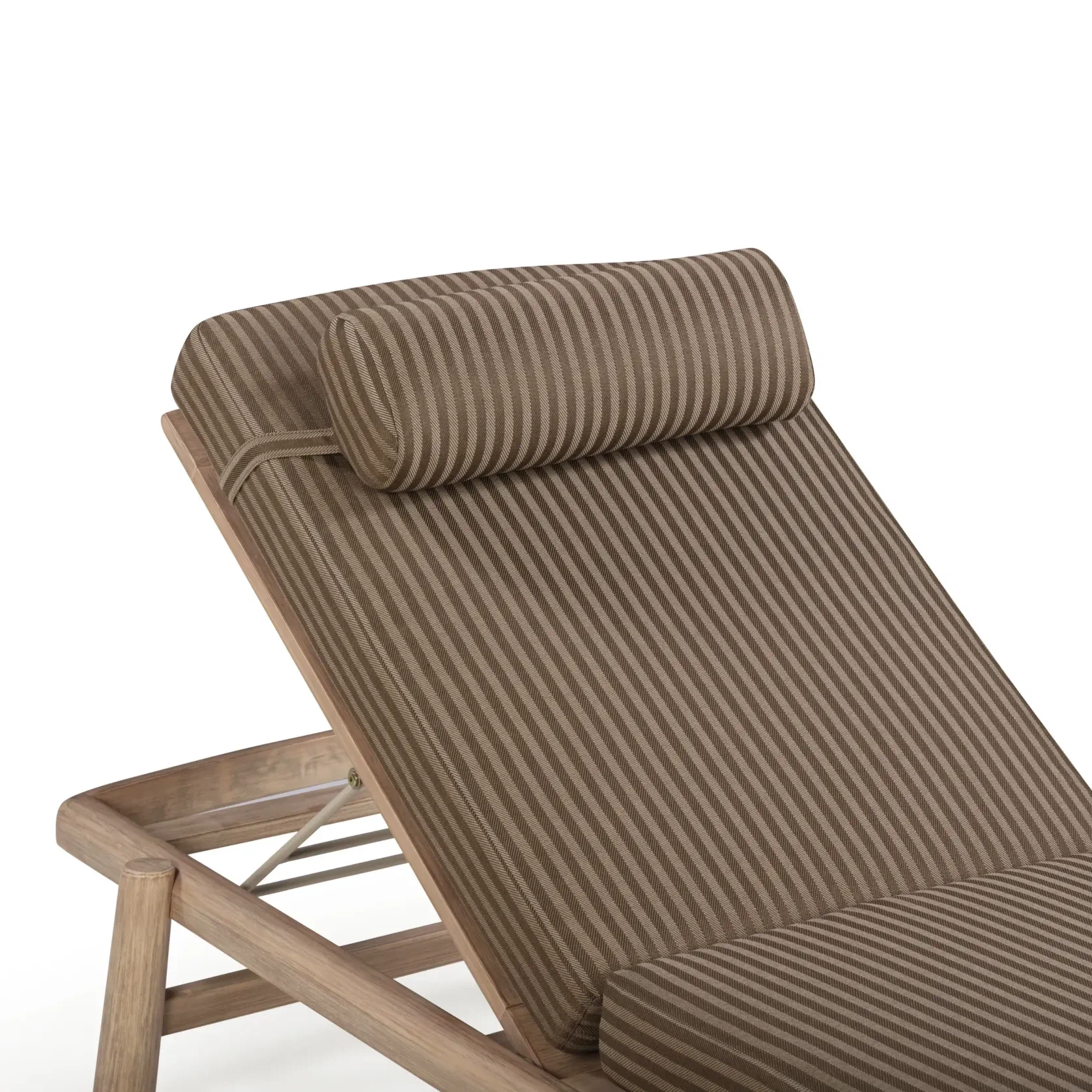 Indra Outdoor Sun Lounge - Pebble Stripe gallery detail image