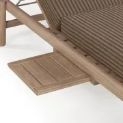 Indra Outdoor Sun Lounge - Pebble Stripe gallery detail image