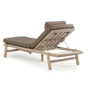 Indra Outdoor Sun Lounge - Pebble Stripe gallery detail image