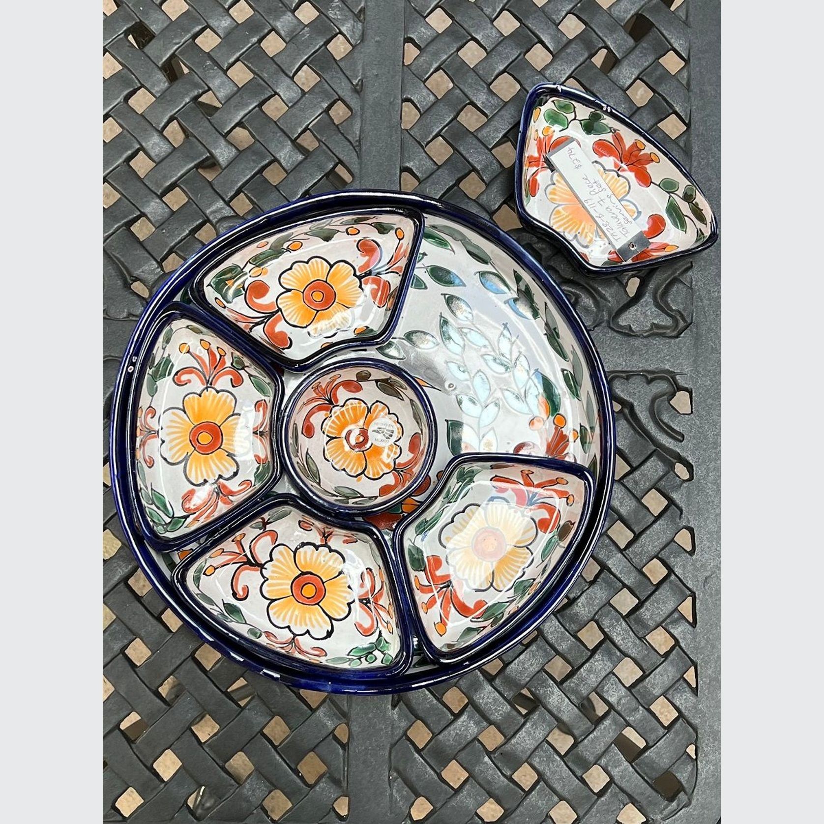 Hors D'Oeure Platter Talavera With Rooster gallery detail image